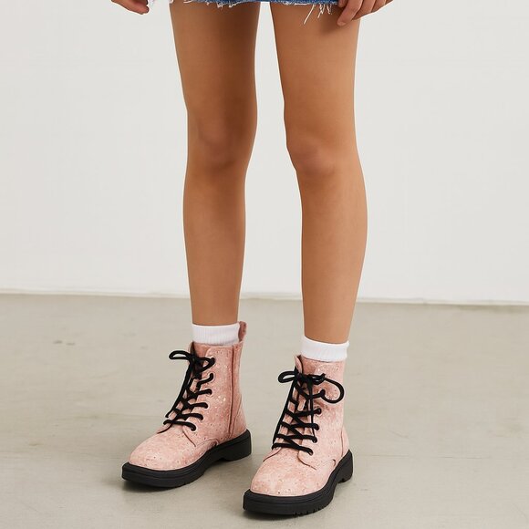 Art Class Girls Boots Size 5 Pink Floral Design EUC - Picture 1 of 10